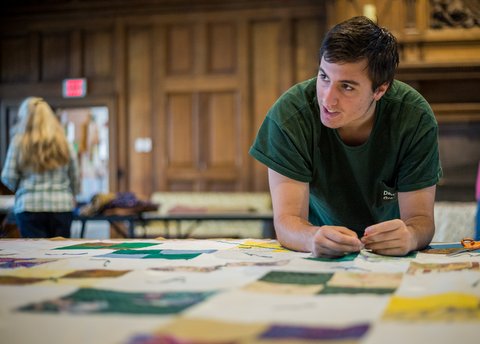 2014-01-20-student-participating-in-mlk-quilting-at-dartmouth-campus-ministry-photo